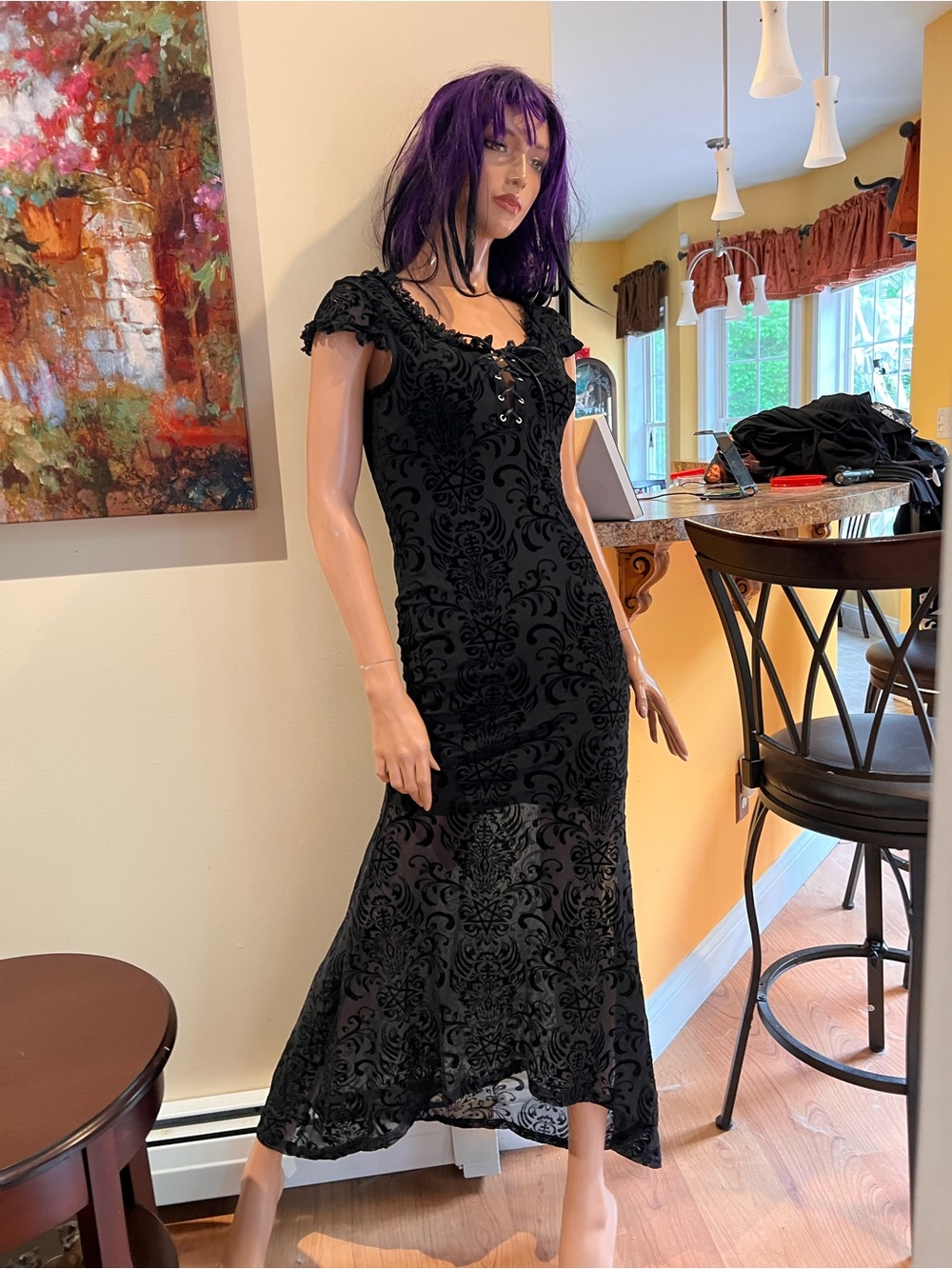 Killstar Haunt Me Maxi S Dress nwt